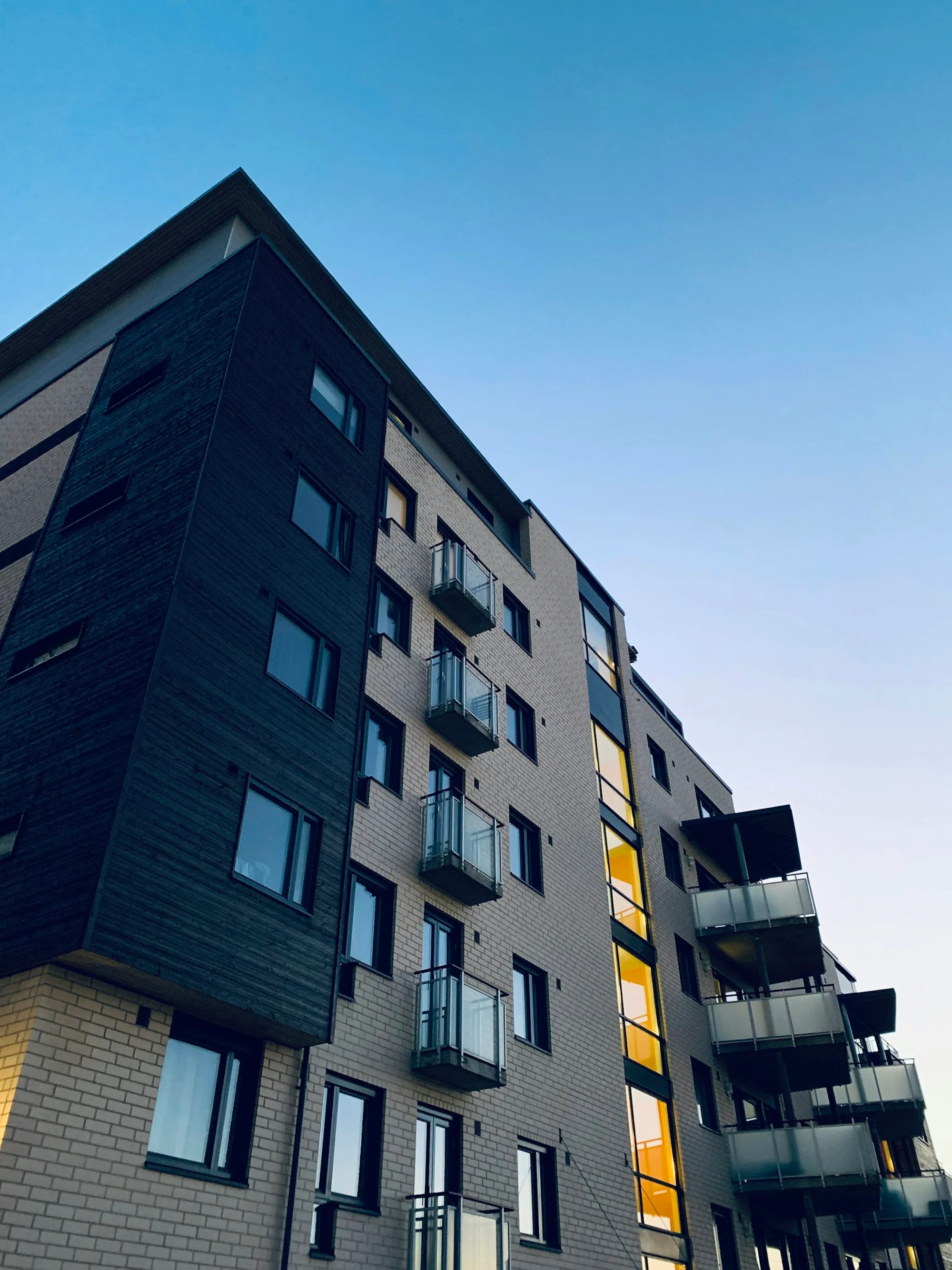 Multi-residential building with balconies